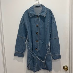 PrettyLittleThing Blue Denim Long Sleeve Dress